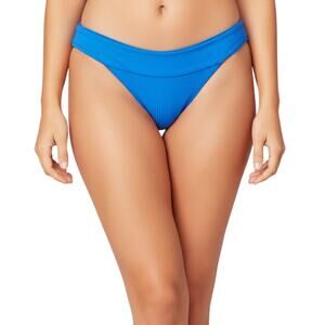 L*Space Veronica Pointelle Rib Bikini Bottom in Blue Size Medium NWT